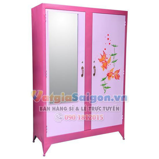 Hình ảnh của Tủ áo sắt sơn TAS 120x180 hồng phấn